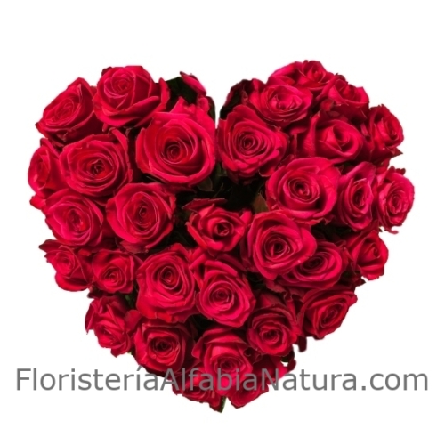 Corazón Funerario 36 Rosas
