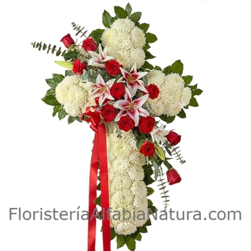 Cruz Funeraria Blanca