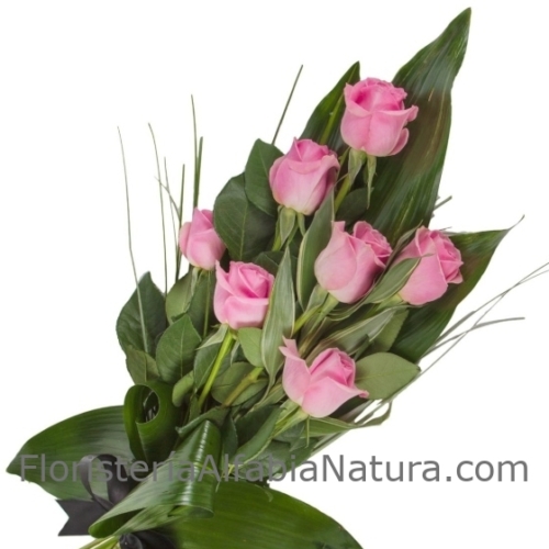 ramo funerario 7 rosas
